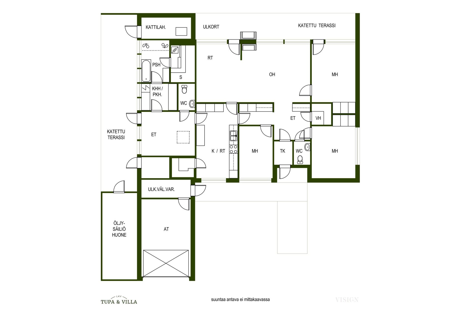 4h, k, ps, s, khh, 2 x erill. wc, 2 x et, autotalli