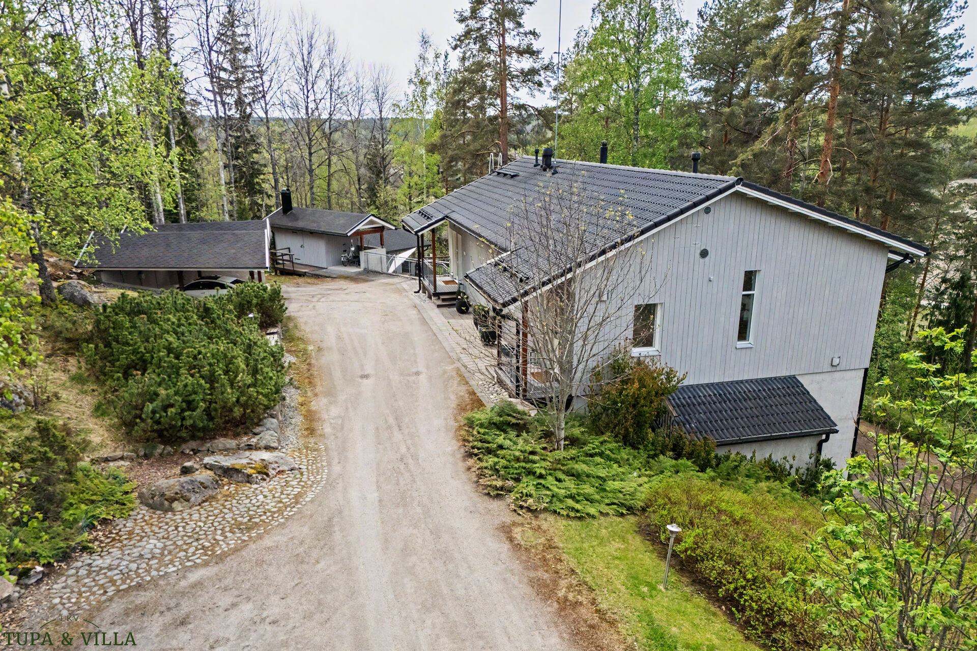 4h, k, kirj, aula, khh, kph x2, wc x2 , var + ak + pihasauna