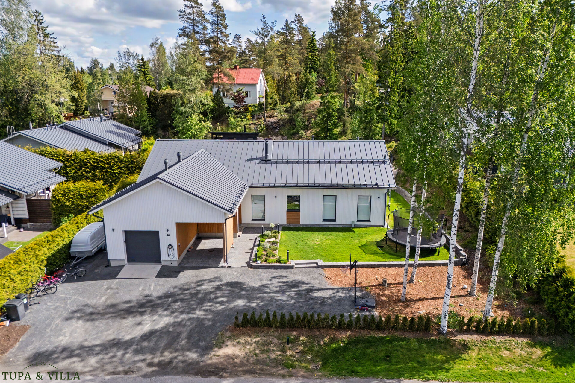 6 h, k, lasten oh, khh, 2 x wc, 2 x kph, ph, s, arkiet, at, ak +pihasauna