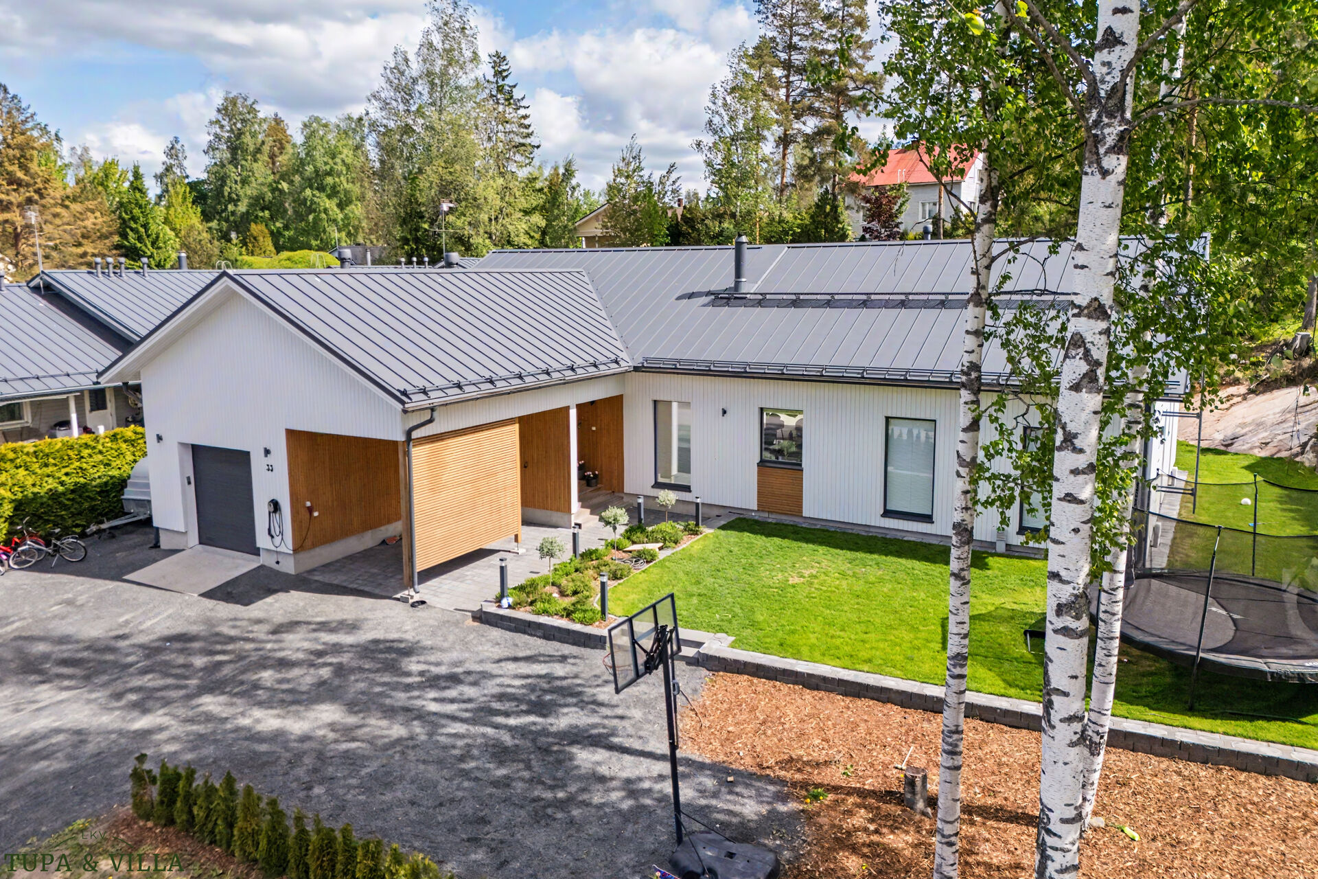 6 h, k, lasten oh, khh, 2 x wc, 2 x kph, ph, s, arkiet, at, ak +pihasauna