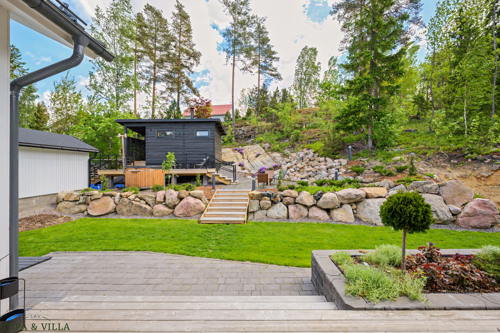6 h, k, lasten oh, khh, 2 x wc, 2 x kph, ph, s, arkiet, at, ak +pihasauna