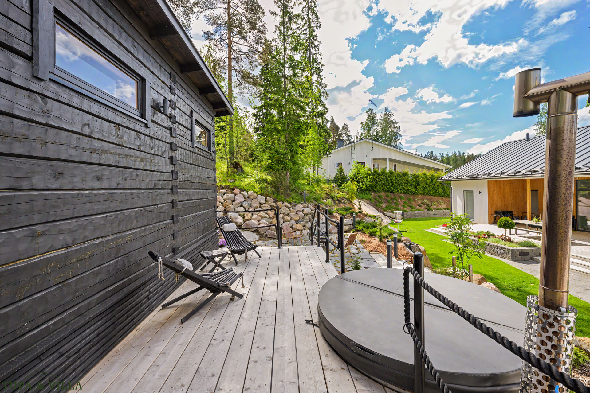 6 h, k, lasten oh, khh, 2 x wc, 2 x kph, ph, s, arkiet, at, ak +pihasauna