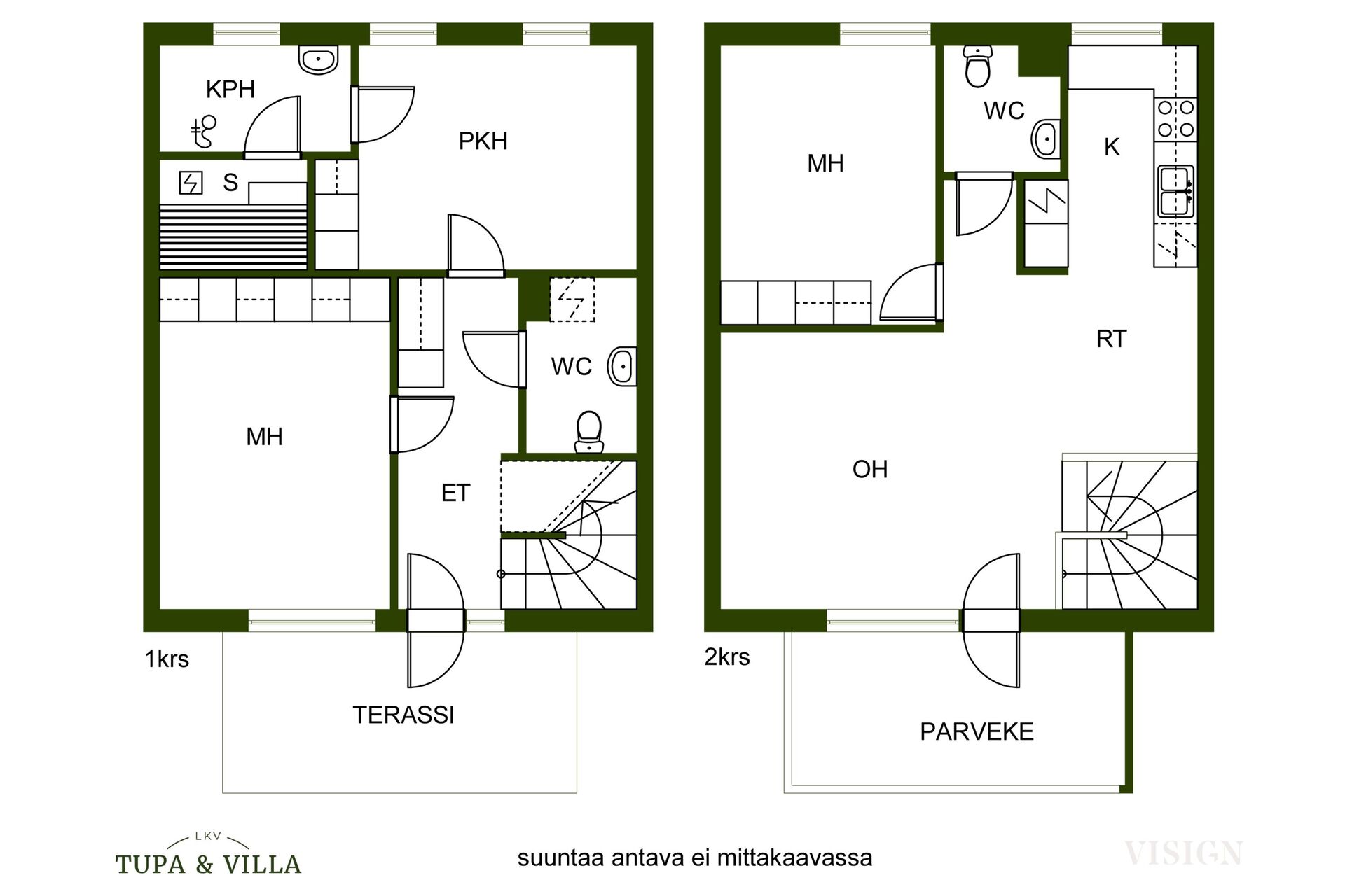 3-4h, k, s, 2 wc + lasitettu parveke