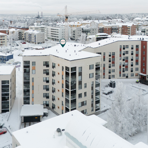 Kerrostalo, Riistatie 3, Rovaniemi, 3h, k, kph, s, wc, lasitettu p, vh, 68 m², 258 000 €