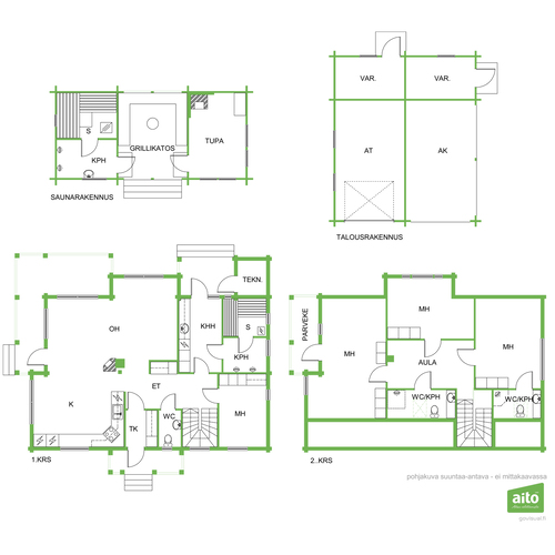 Mökki tai huvila, Mäntyharju, Pertunmaa, Tarhatie 36 , 4mh, oh, k, s, kph, khh, WC, 2kph/WC, et, aula, tk, p, 2kuistia, terassi, 203,00m², 495 000,00 €