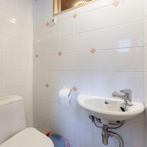 Saunan kylpyhuoneessa on erillinen wc