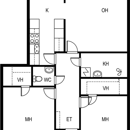 Luhtitalo, Niittykatu 1 A, Loviisa, Uusikaupunki, 3 h + k + kph + p, 75,00 m², 54 000,00 €