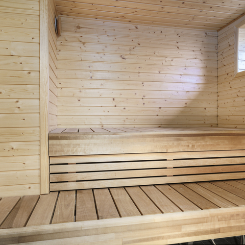 Sauna on myös uusittu 2018.