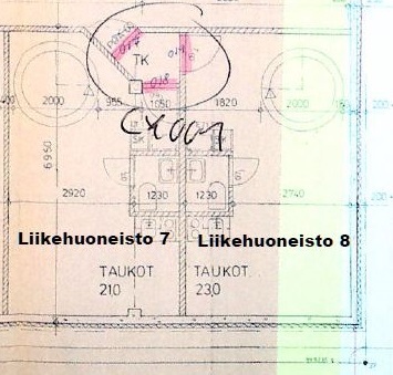 Pohjakuva kellaritaso L7 ja L8