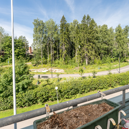 Näkymä luoteeseen ja Teininpuistoon