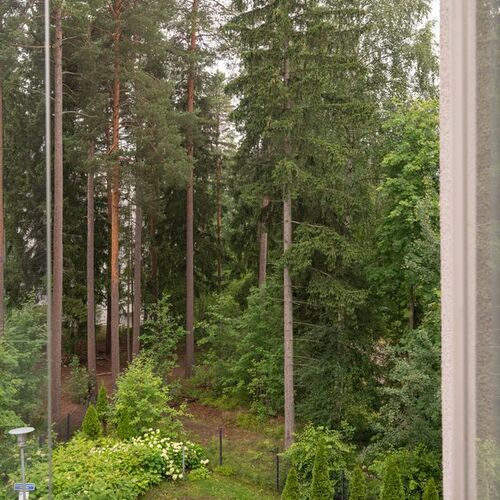 Puistonäkymää parvekkeelta