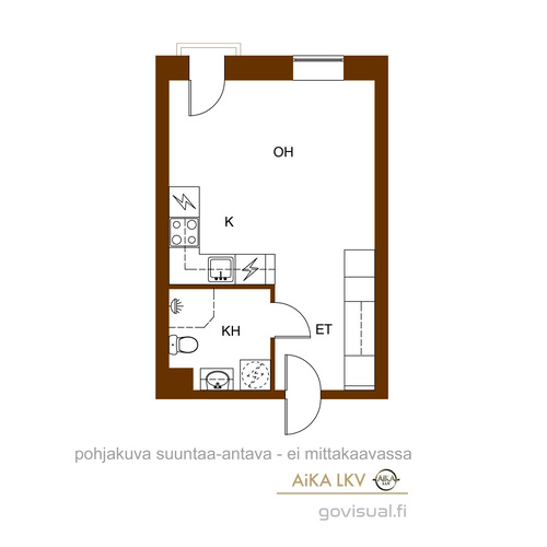Kerrostalo, Satamatie 39, Oulu, Toppilansalmi, 1h, kt,, kph, 25,00 m², 560,00 €/kk