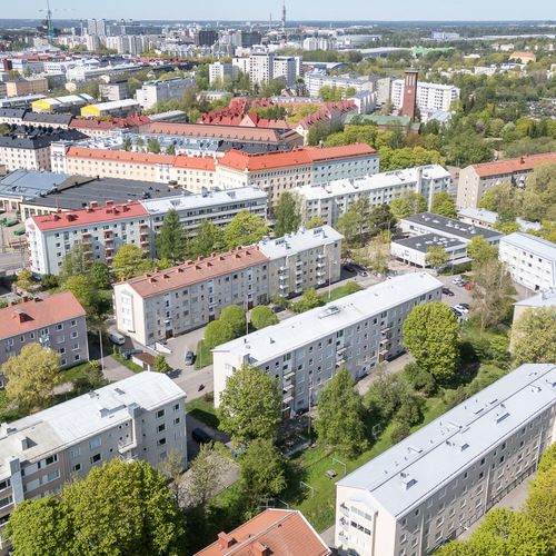 Ilmakuva Pasilan suuntaan