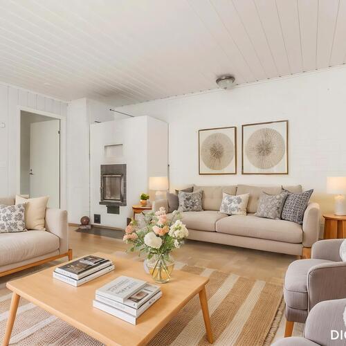 Omakotitalo, Savitaipale, Koivutie 10, 3 x mh, oh, k, khh,vh, s, ph, wc alak. h, k, ak, var, 166,00m², 99 000,00 €