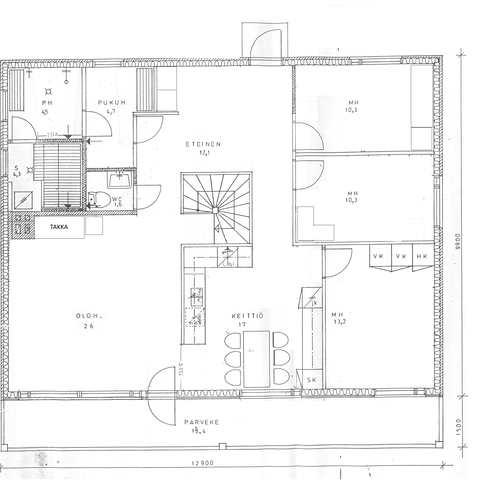Omakotitalo, Sammonkatu 25, Savonlinna, Miekkoniemi, 3mh+k+harrasteh+kph+2wc+s+p+at, 140,00 m², 700,00 €/kk