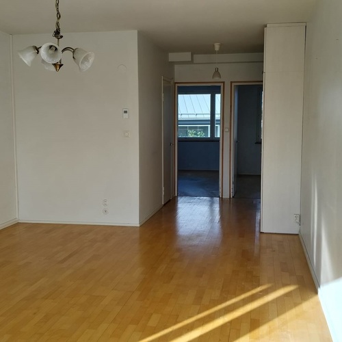 Olohuone eteiseen ja makuuhuoneen suuntaan