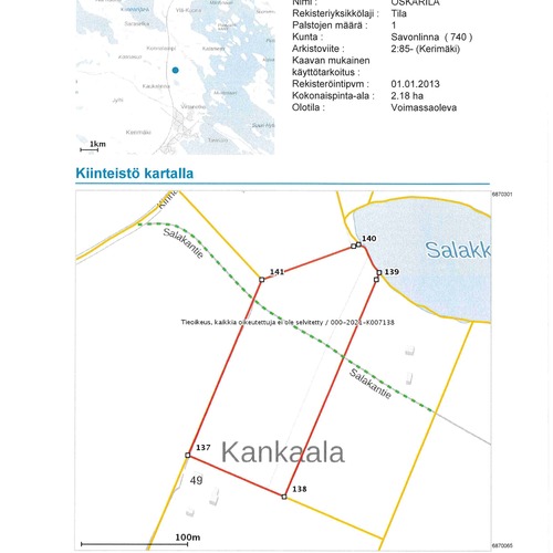 kiinteistökartta Oskarila
