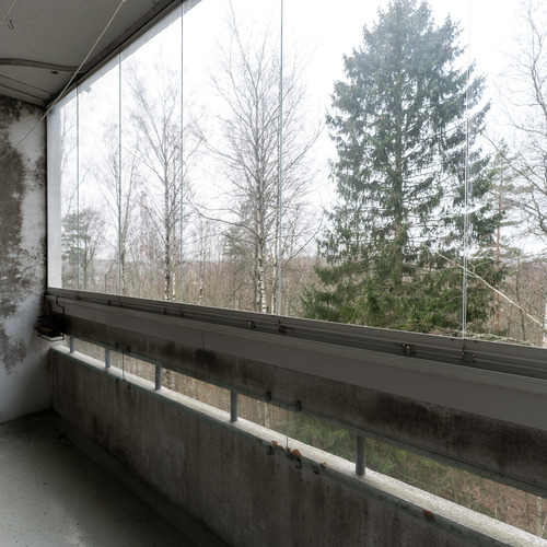 Parveke on lasitettu