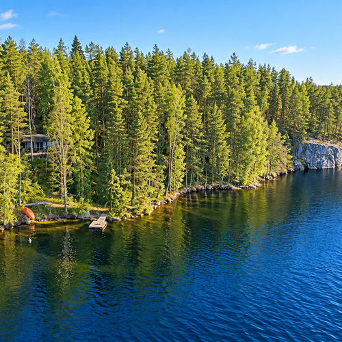Mökki tai huvila, Metjotanniementie 201a, Hirvensalmi, Puula, 3h, kk, terassi, erill. rantasauna, aitta, 28 m², 120 000 €