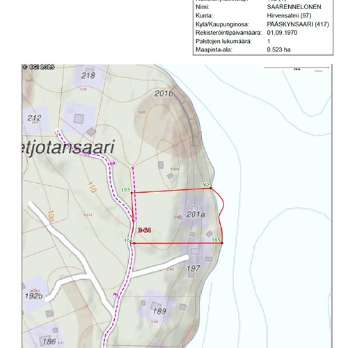 tällä kiinteistöllä kaavassa rakennuspaikka