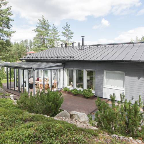 Omakotitalo, Kotkankaarre 19, Riihimäki, Metsäkorpi, 4h, k, khh, kph, s,vh, 2xwc, lasitettu terassi, kahden auton katos ja varasto., 120 m², 375 000 €