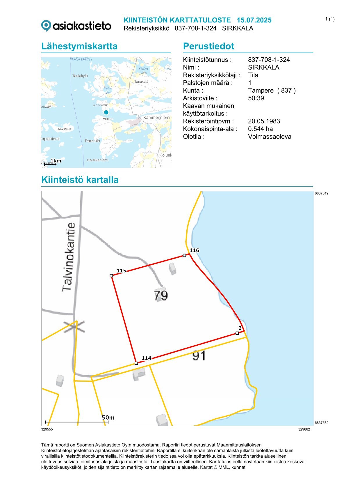 Talvinokantie 79, 34240 Tampere