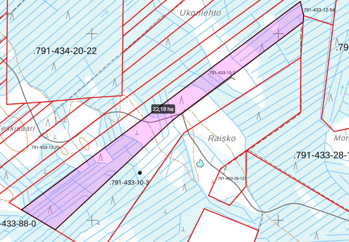 Määräala kiinteistöstä Kontio 10-2