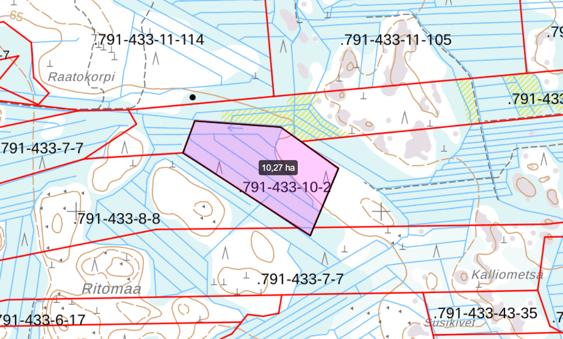 Määräala kiinteistöstä Kontio 10-2