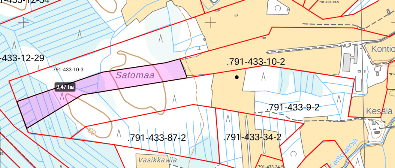 Määräala kiinteistöstä Kontio 10-2