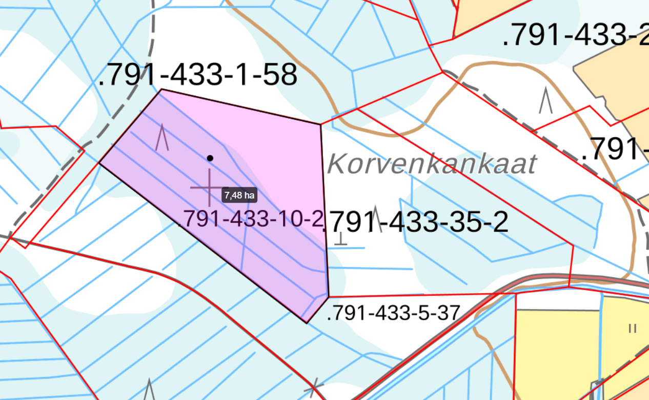Määräala kiinteistöstä Kontio 10-2