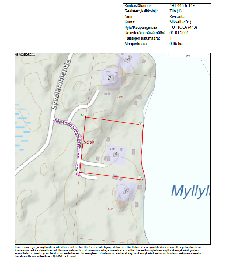 Kiinteistö kartalla