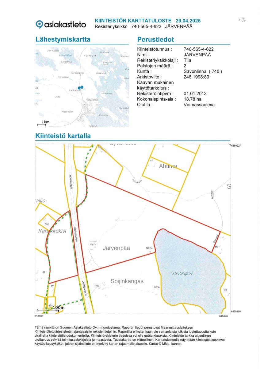 Kiinteistökartta Järvenpää