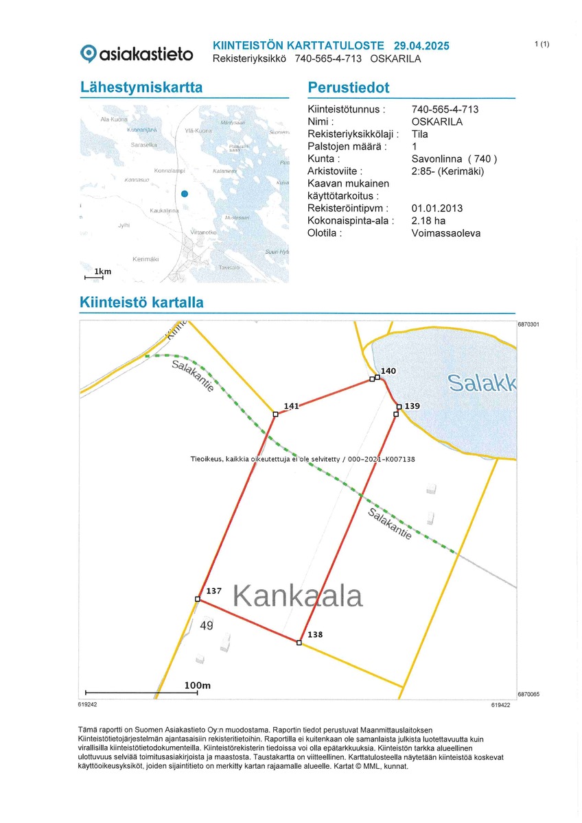 Kiinteistökartta Oskarila