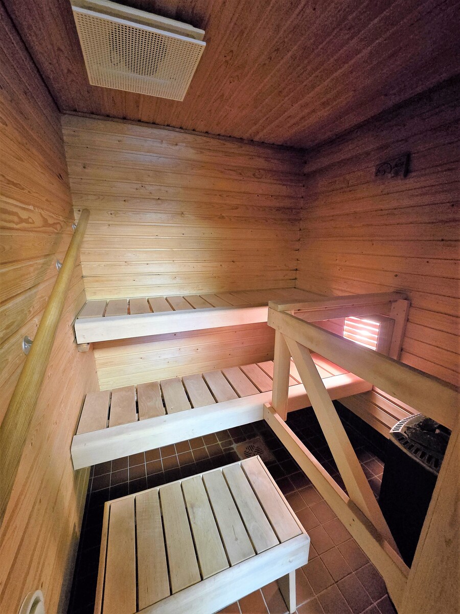 Yhteinen sauna.