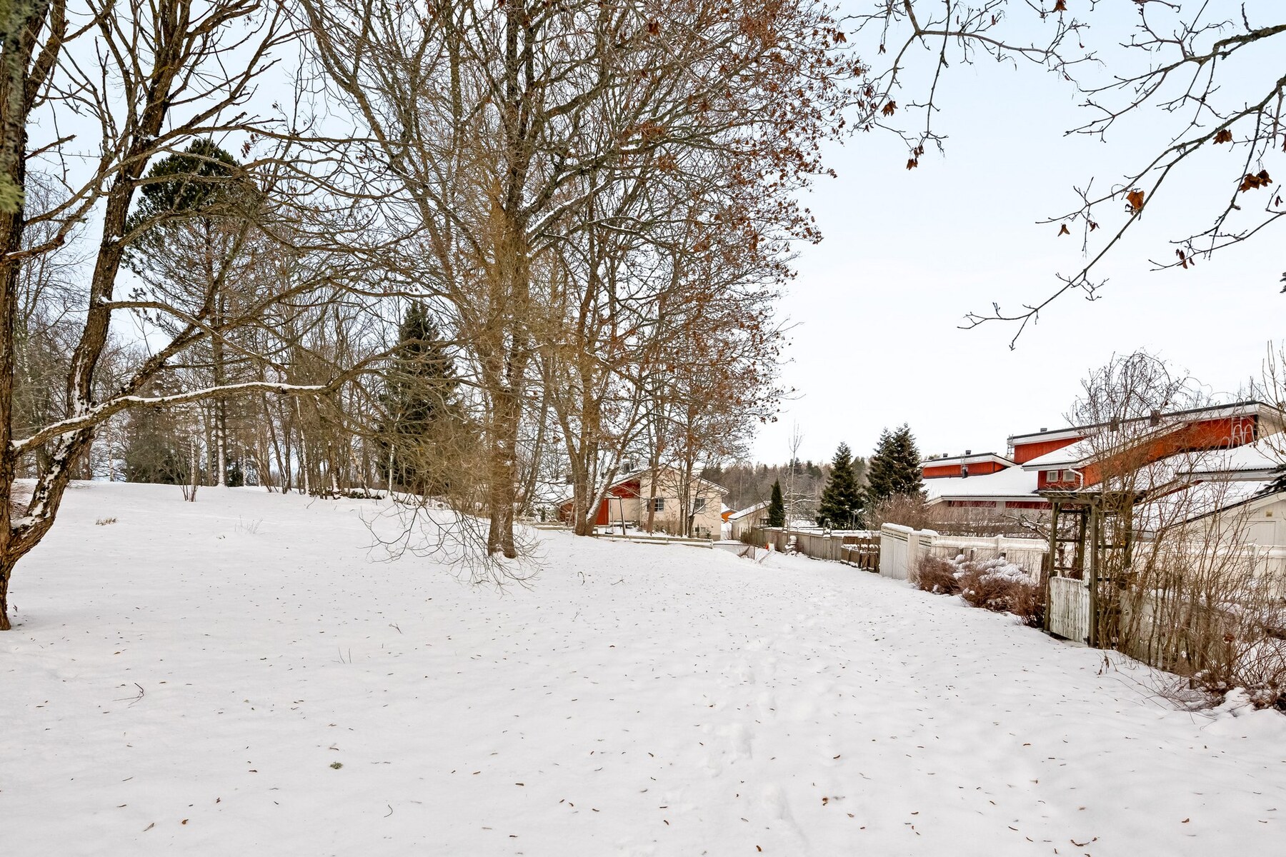 Takapihan puolella puistoalue