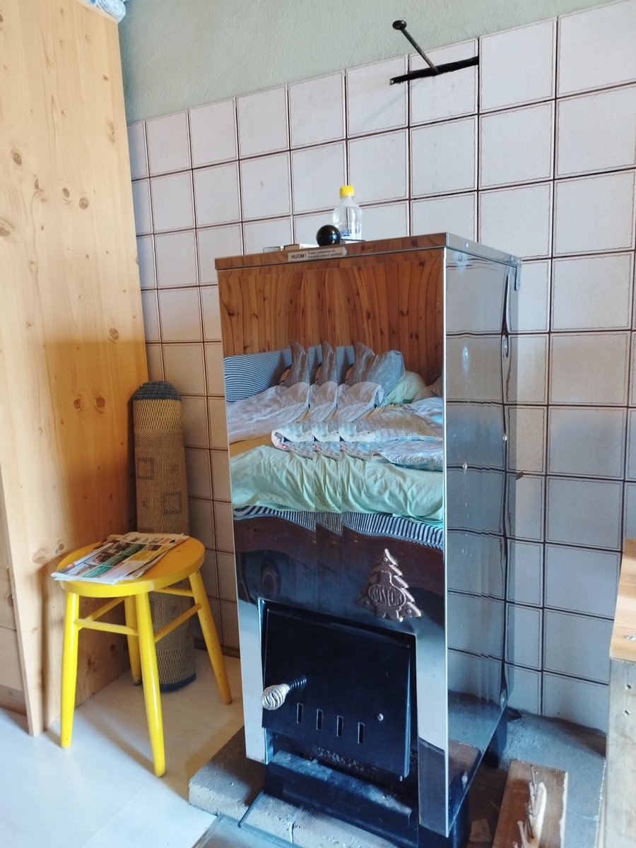 Kamiina saunatuvassa