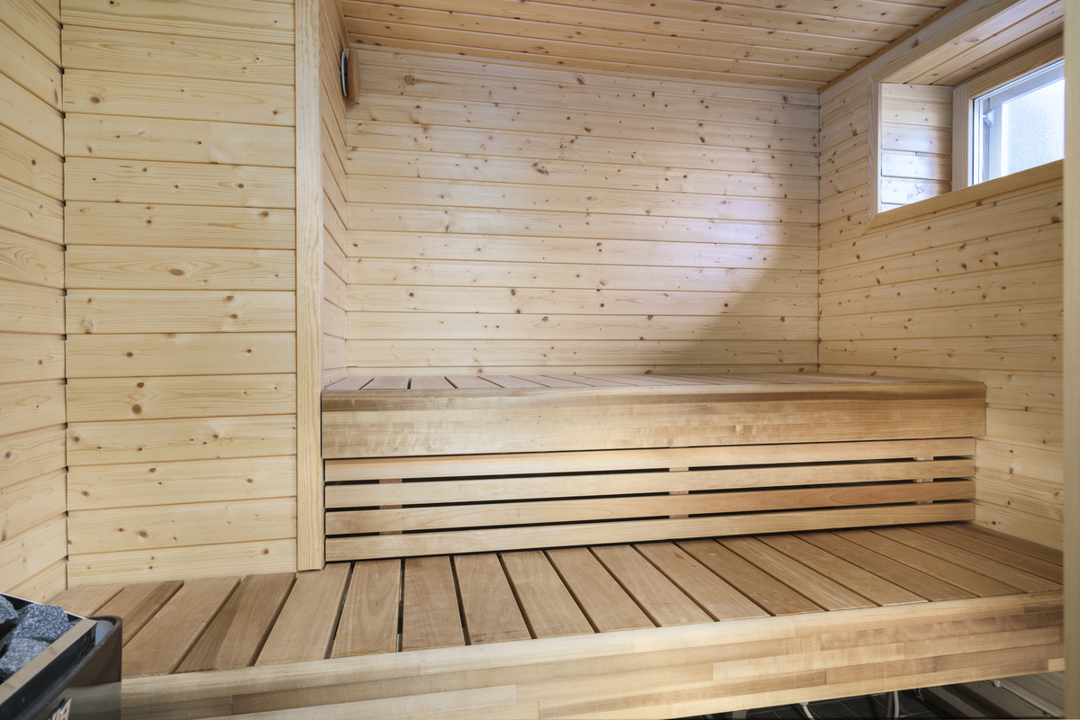 Sauna on myös uusittu 2018.