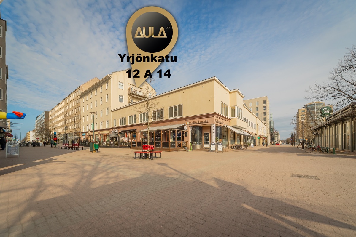 Päätyhuoneisto jossa on eteläparveke