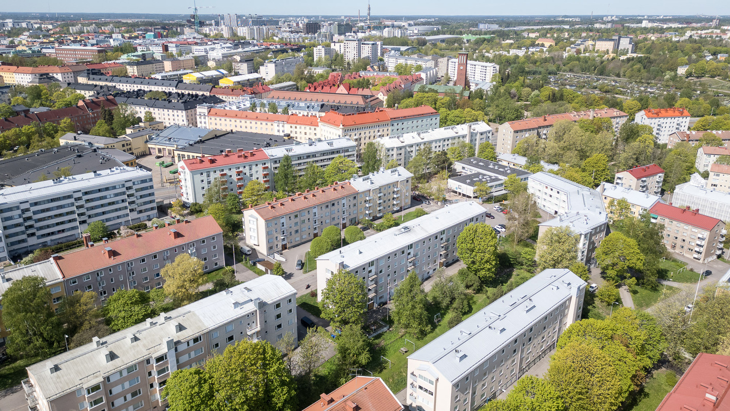 Ilmakuva Pasilan suuntaan