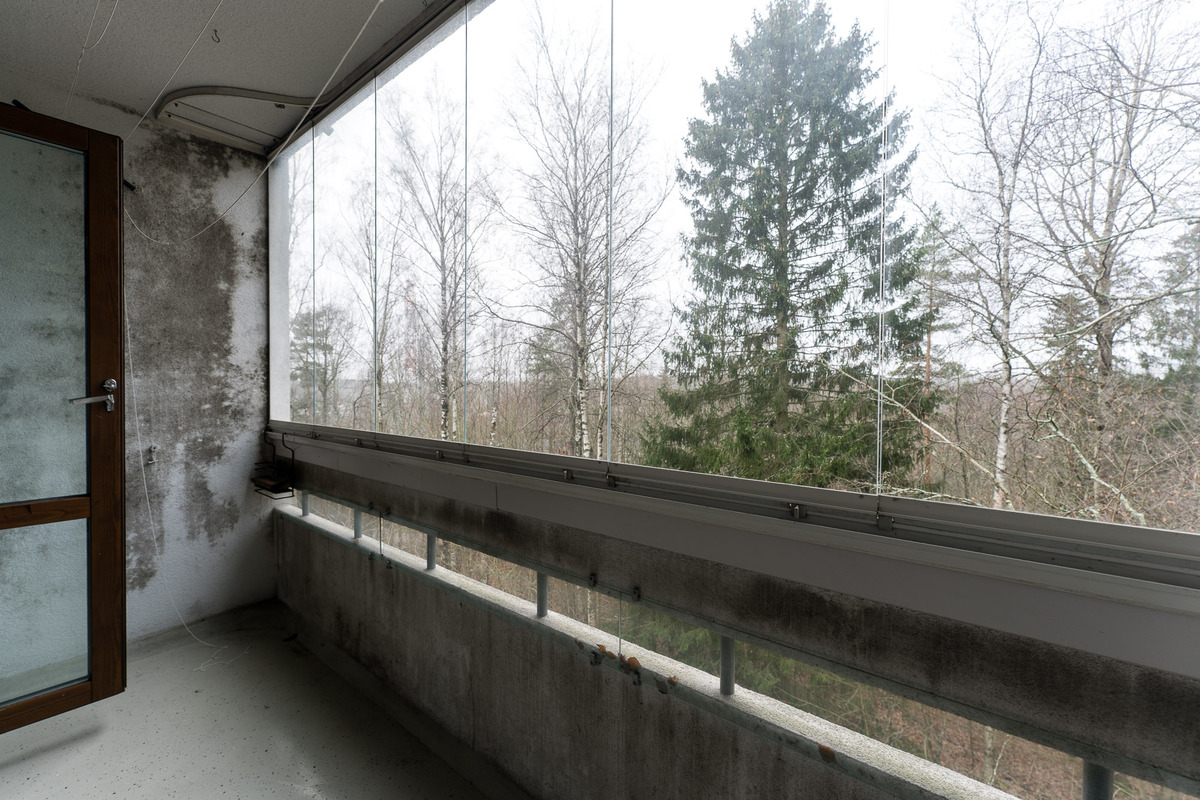 Parveke on lasitettu